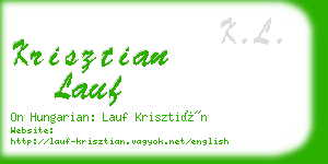 krisztian lauf business card